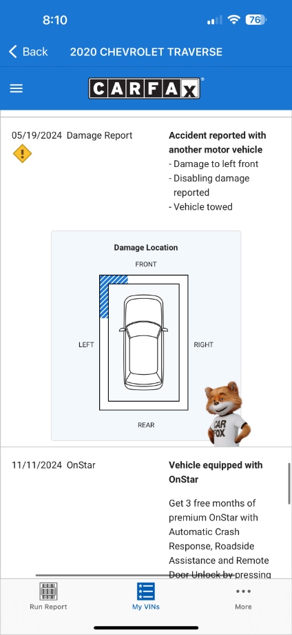 2020 Chevy Traverse LT FWD Repairable Wrecks 