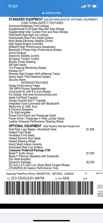 2018 Dodge Charger Scat Pack Repairable Wrecks 