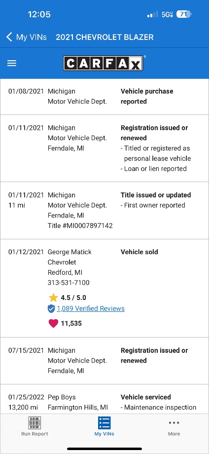 2021 Chevrolet Blazer  Repairable Wrecks 