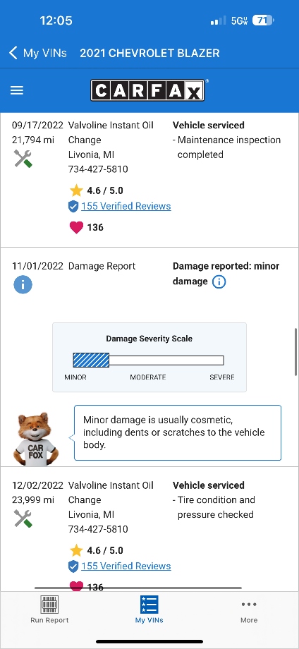 2021 Chevrolet Blazer  Repairable Wrecks 