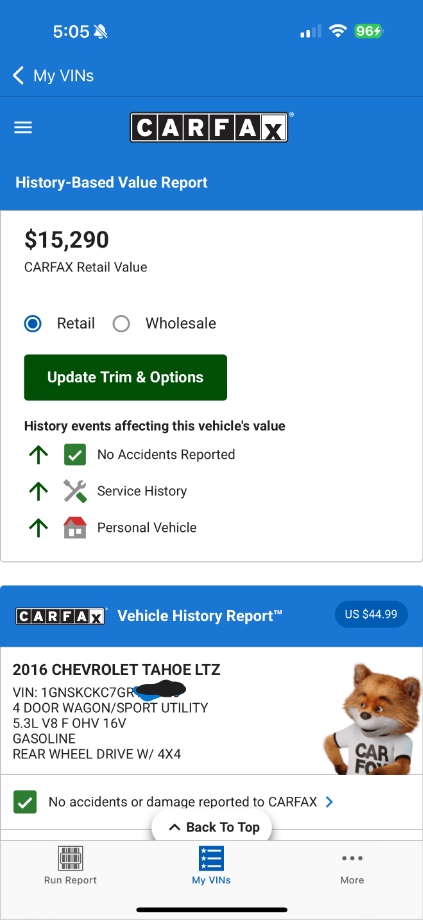 2016 Chevy Tahoe LTZ 4x4 Black 