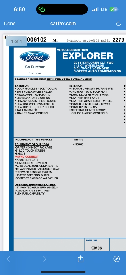 2018 Ford Explorer XLT AWD 